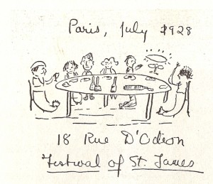Dibujo del encuentro hecho por Scott Fitzgerald