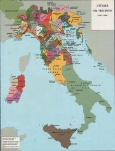 Fragmentación de Italia durante los siglos XIV y XV